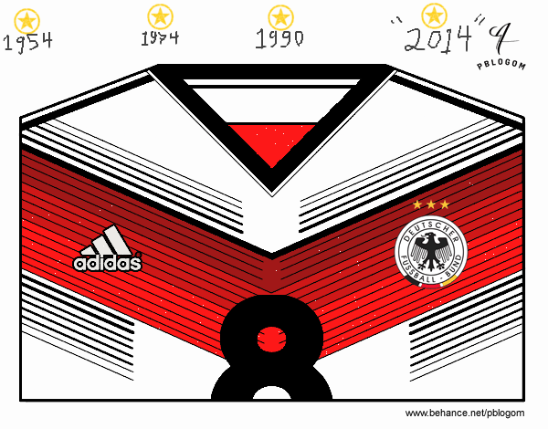 Camiseta del mundial de fútbol 2014 de Alemania