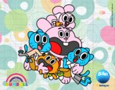 Gumball y amigos contentos