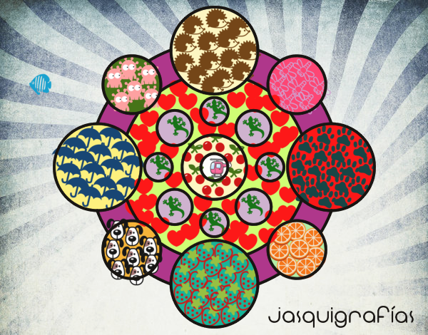 Mandala con redondas