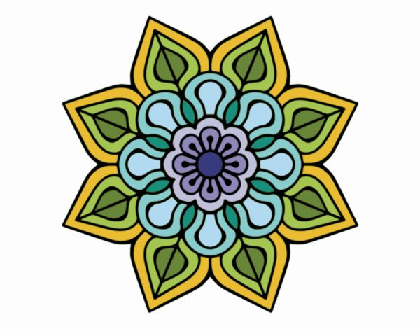 Mandala de flor sencilla