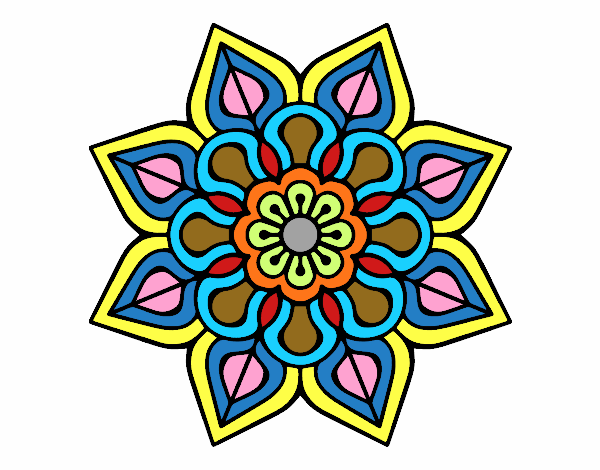 Mandala de flor sencilla