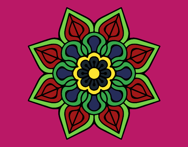 Mandala de flor sencilla