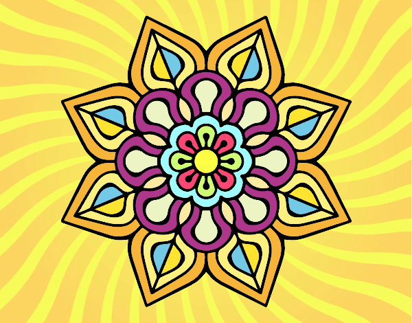 Mandala de flor sencilla