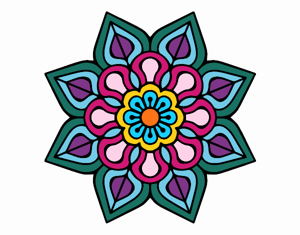 Mandala de flor sencilla