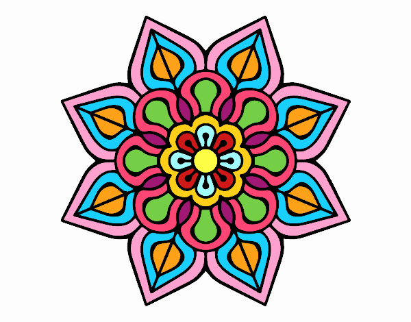 Mandala de flor sencilla