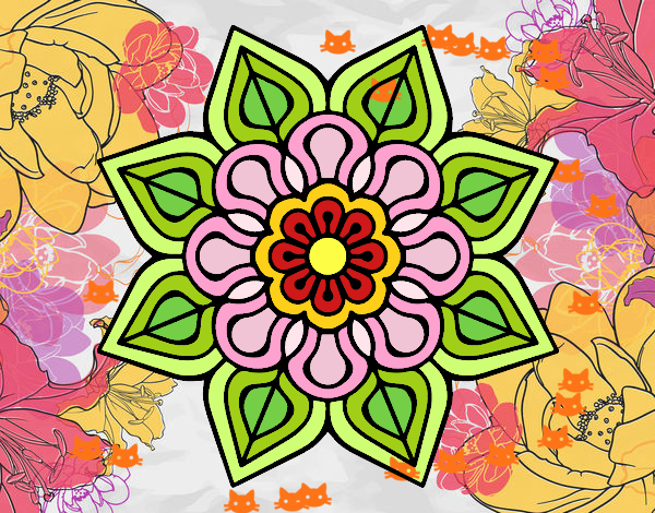 Mandala de flor sencilla