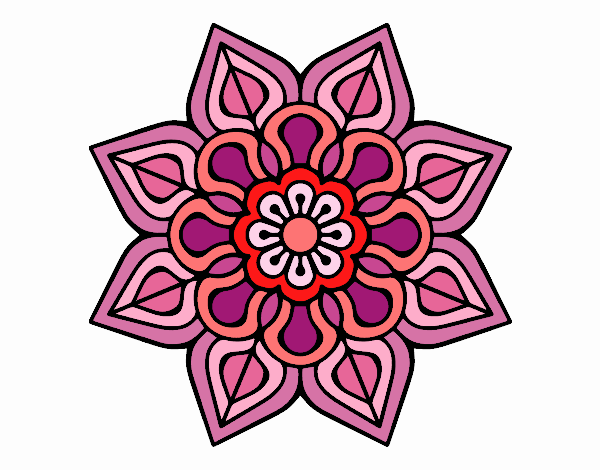 Mandala de flor sencilla