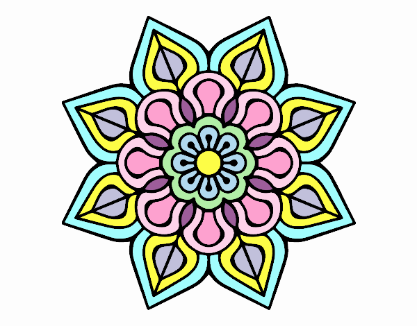 Mandala de flor sencilla