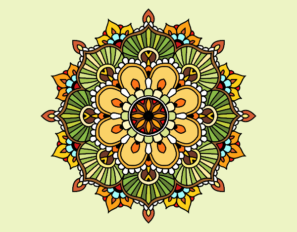 Mandala destello floral