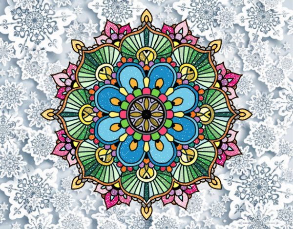 Mandala destello floral