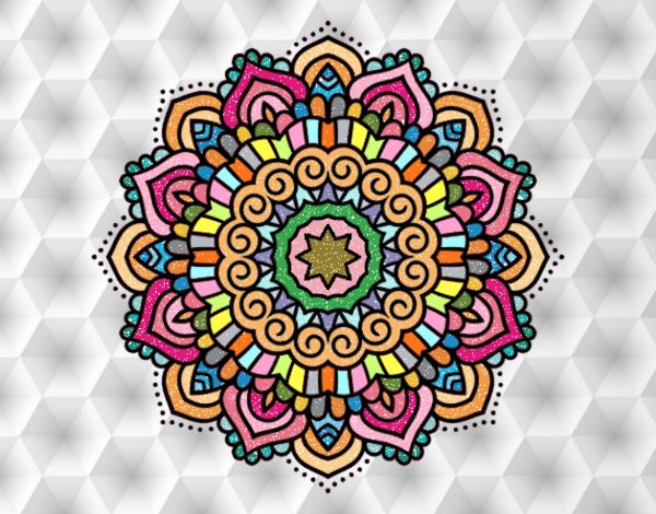 Mandala estrella decorada