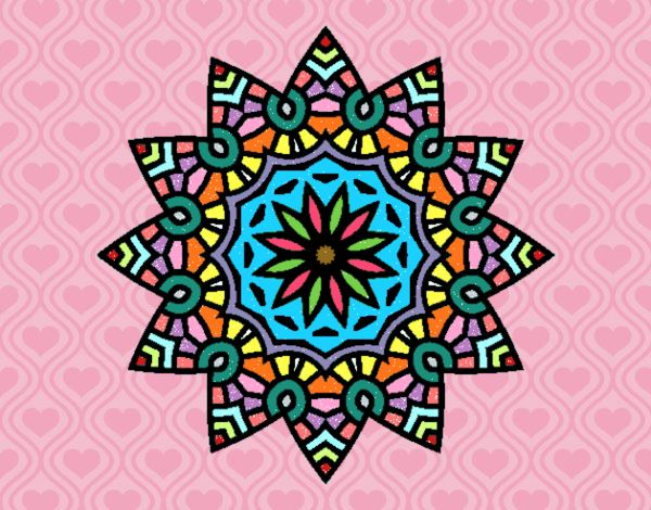 Mandala estrella floral