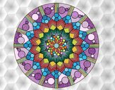 Mandala flor con círculos