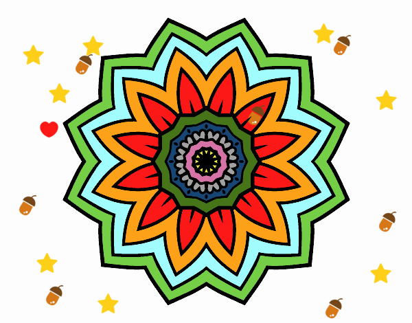 Mandala flor de girasol