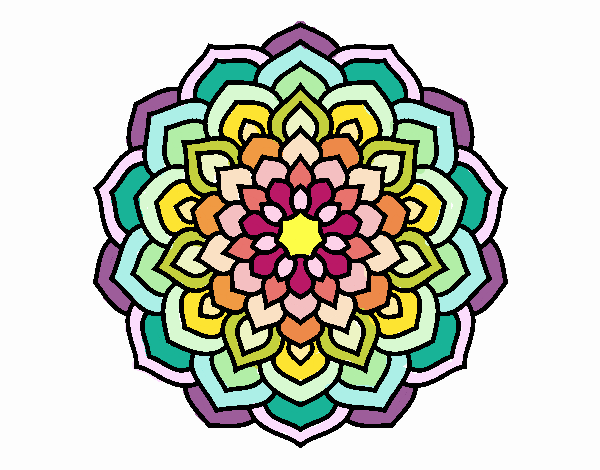 Mandala pétalos de flor