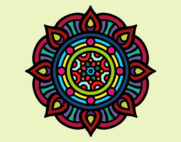 Mandala puntos de fuego