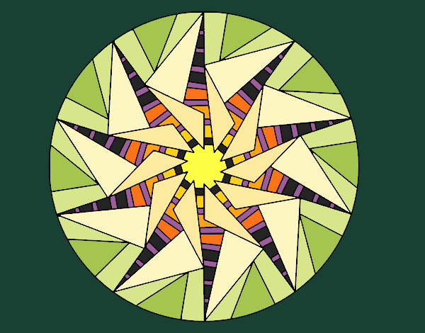 Mandala sol triangular