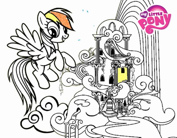 Rainbow Dash en su palacio