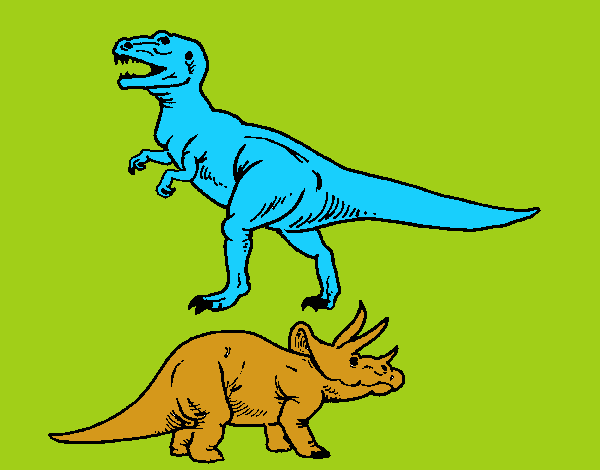 Triceratops y tiranosaurios rex