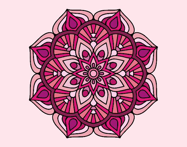 Un mandala de flor oriental