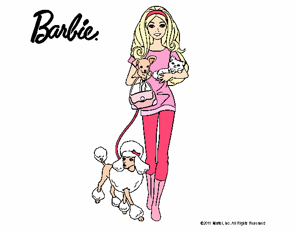 Barbie con sus mascotas