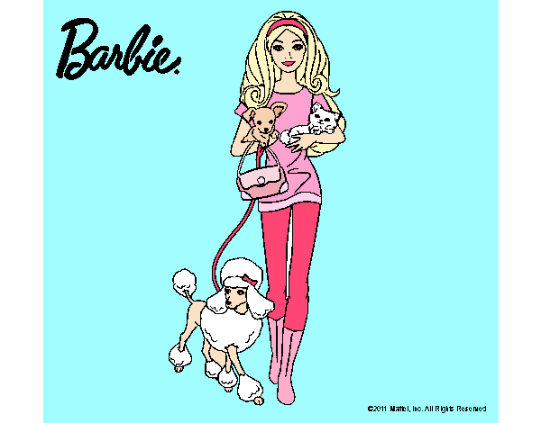 Barbie con sus mascotas