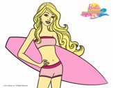 Barbie con tabla de surf