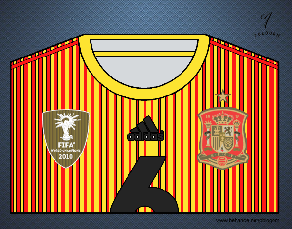 Camiseta del mundial de fútbol 2014 de España