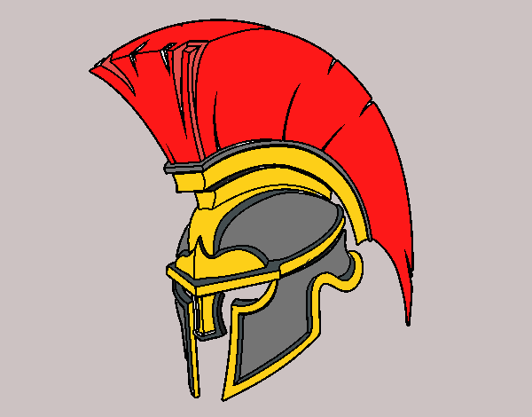 Casco romano de guerrero