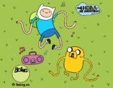 Finn y Jake escuchando música