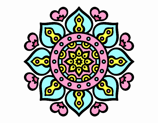 Mandala corazones árabes