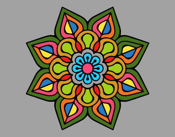 Mandala de flor sencilla