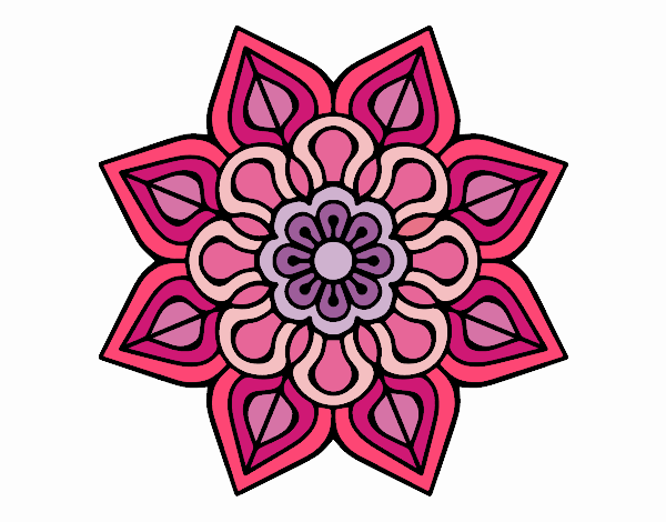 Mandala de flor sencilla