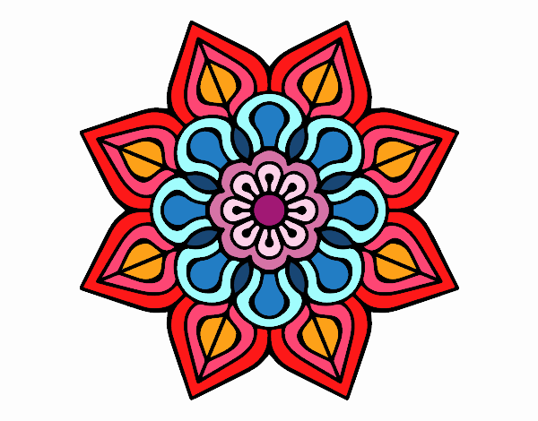 Mandala de flor sencilla