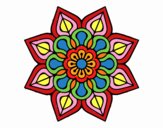 Mandala de flor sencilla