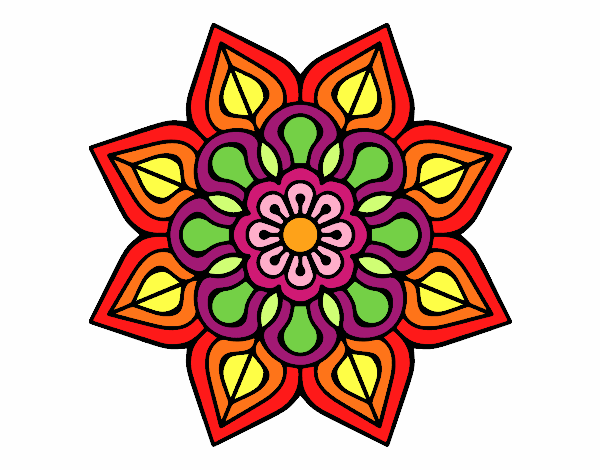 Mandala de flor sencilla