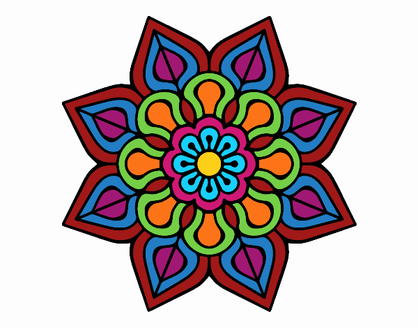 Mandala de flor sencilla