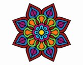 Mandala de flor sencilla