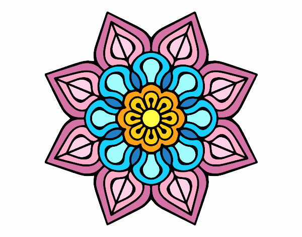 Mandala de flor sencilla