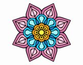 Mandala de flor sencilla