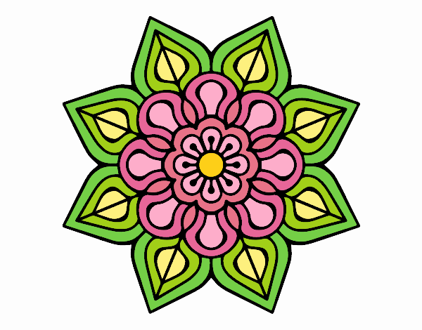 Mandala de flor sencilla