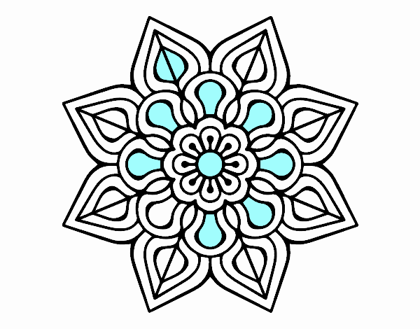 Mandala de flor sencilla