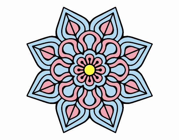 Mandala de flor sencilla