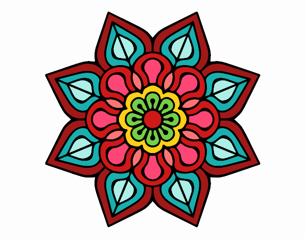 Mandala de flor sencilla