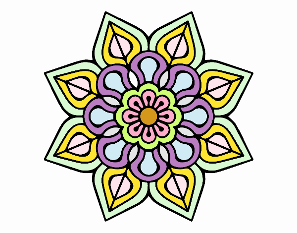 Mandala de flor sencilla