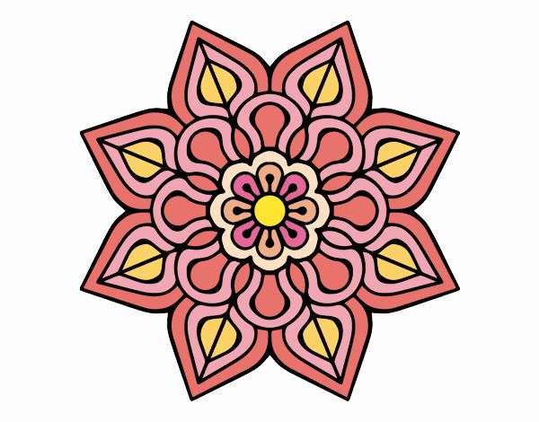 Mandala de flor sencilla