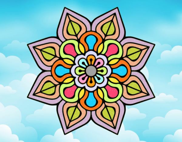 Mandala de flor sencilla