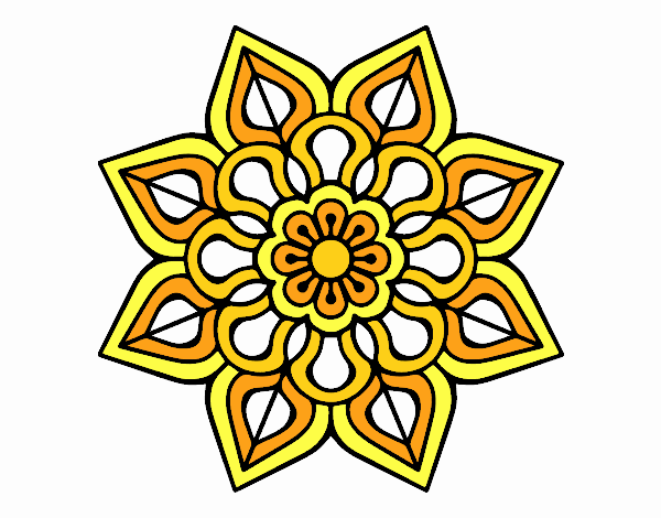 Mandala de flor sencilla