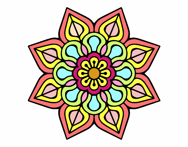 Mandala de flor sencilla