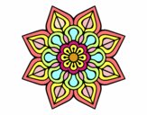 Mandala de flor sencilla